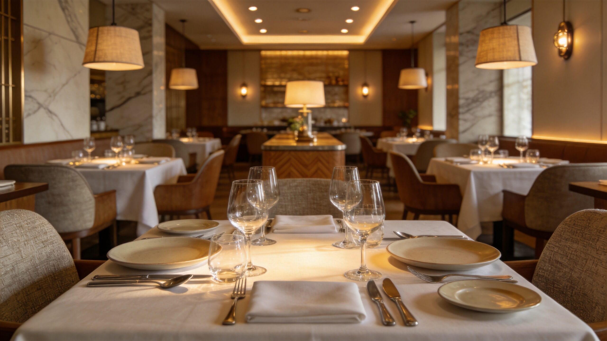 Restaurant adaptive color temperature lighting