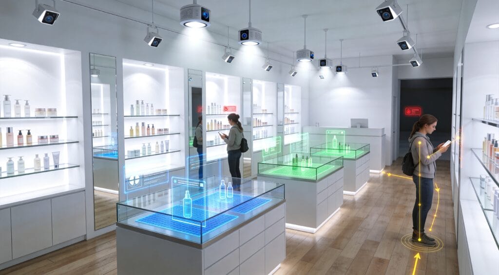 AI scene recognition smart retail store visualization