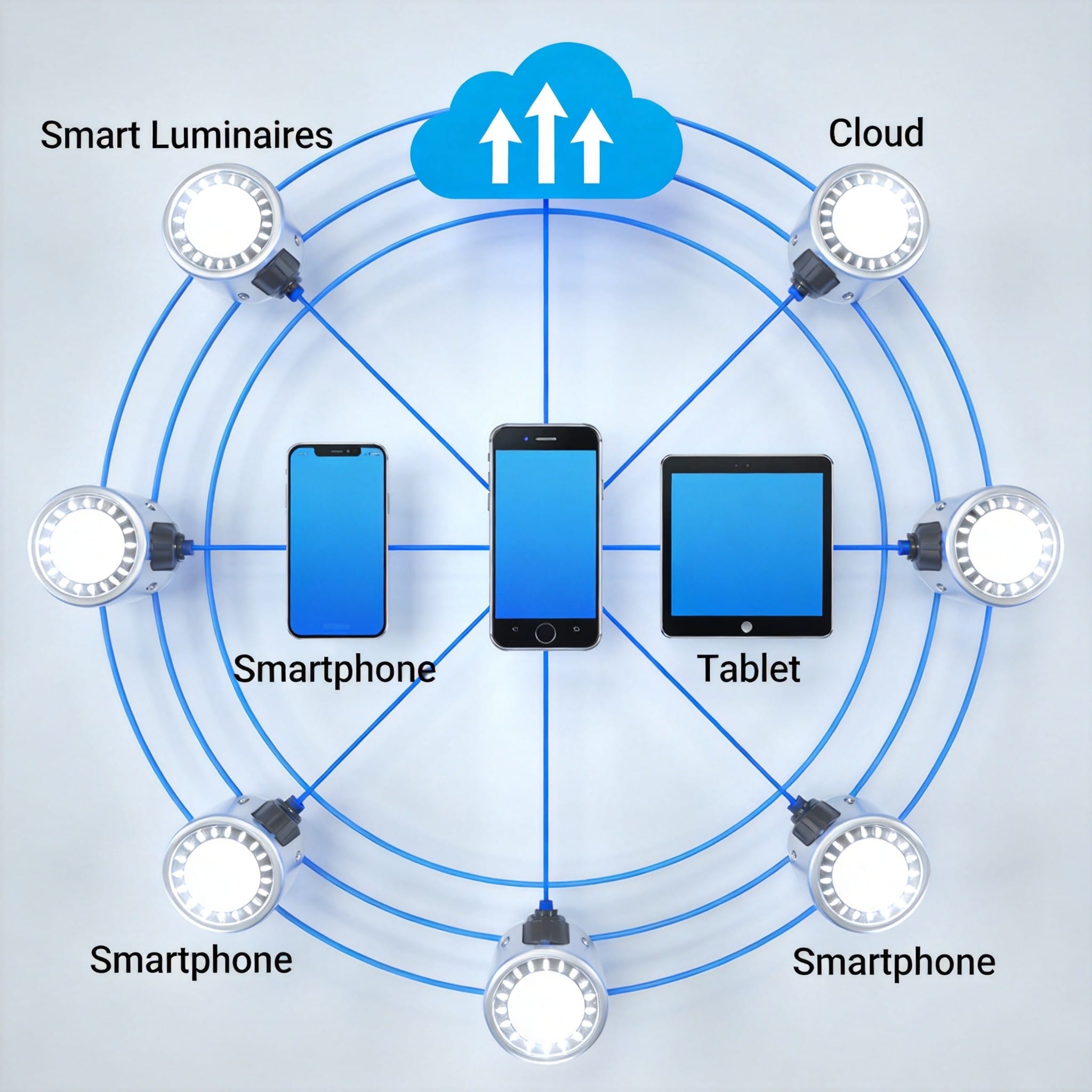 Retail space with intelligent IoT lighting system