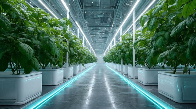 Indoor vertical farm with AI lighting control
