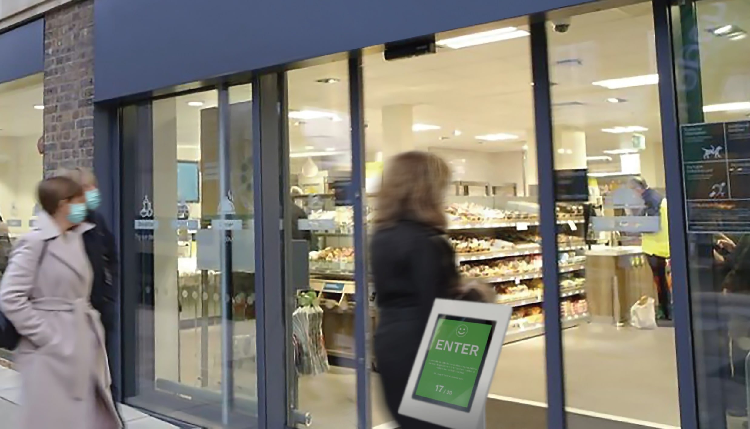 Retail store entrance with people counting system