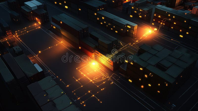 Automated port terminal with IoT lighting
