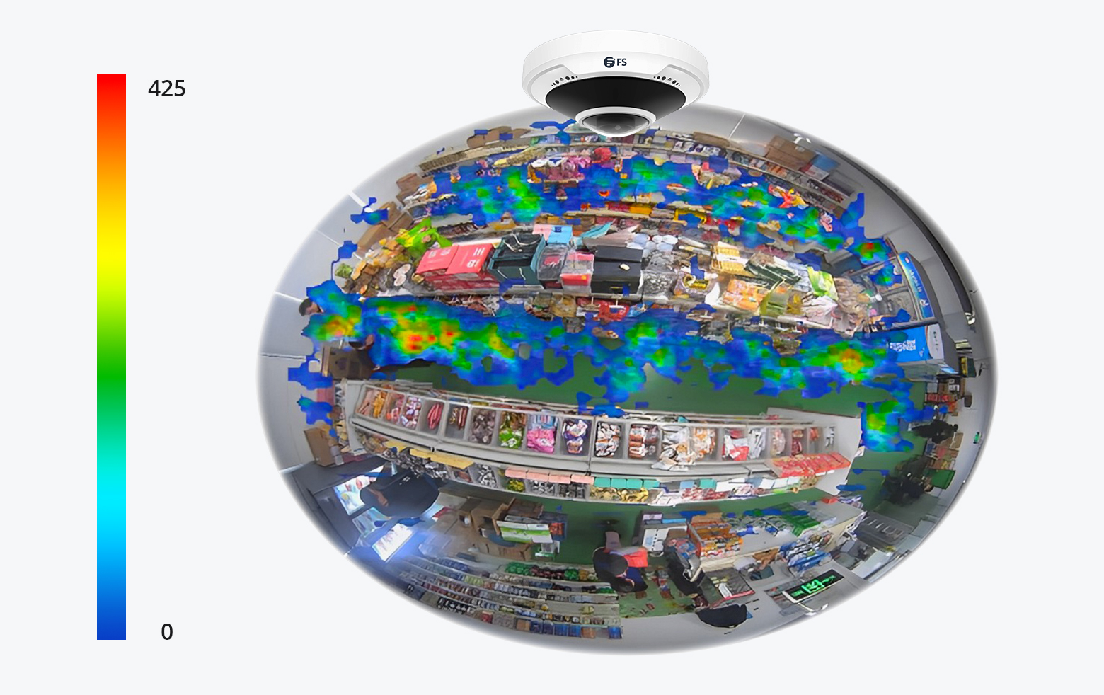Retail heatmap showing customer distribution patterns