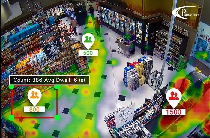Retail heatmap showing customer traffic patterns
