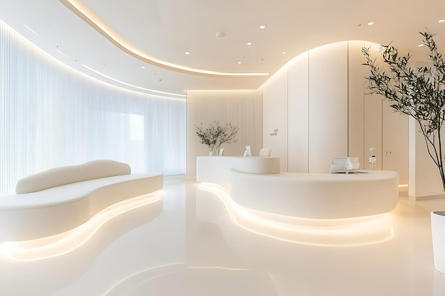Dental office with warm professional lighting