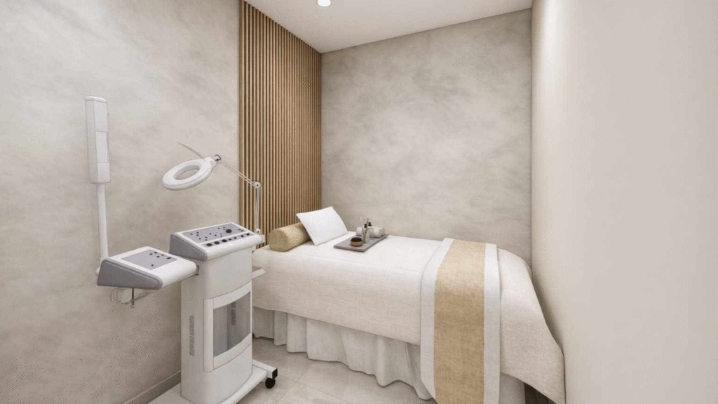 Medical spa treatment room lighting